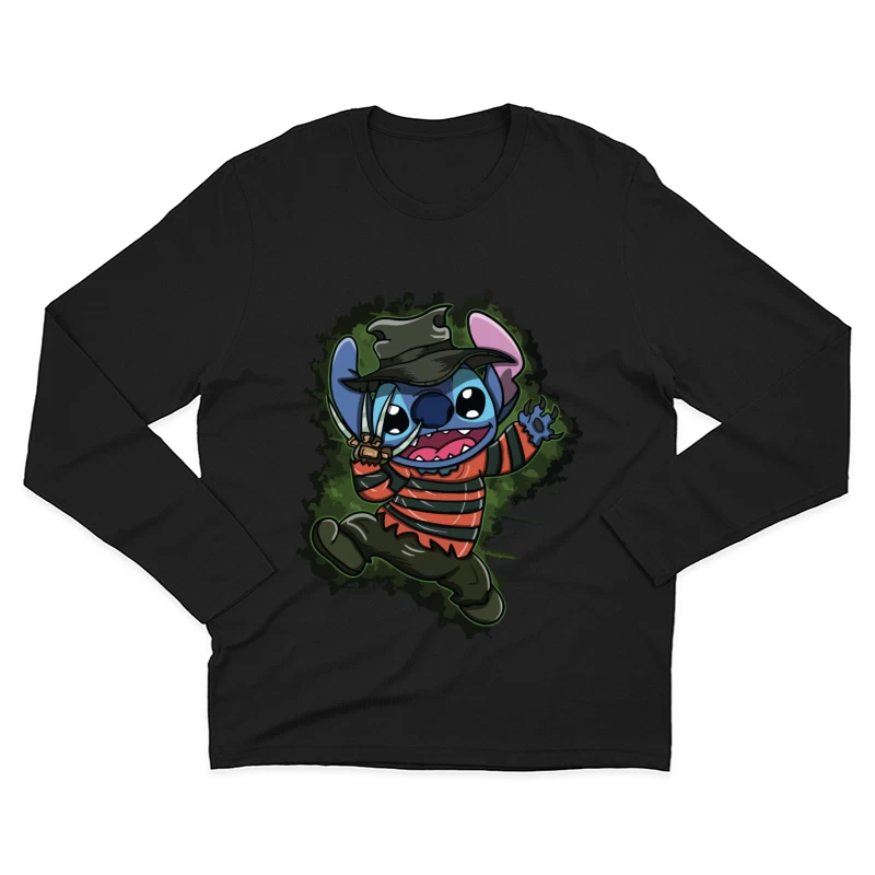 Cartoon Horror Parody Character Male Long Sleeve T-Shirt