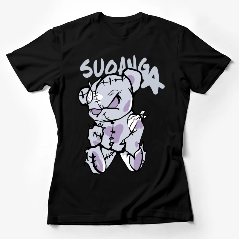 Niedlicher gruseliger Teddybär Damen T-Shirt