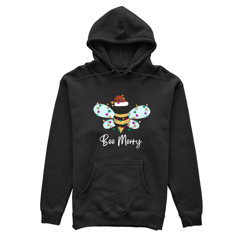 Fröhliche Biene mit Weihnachtslichtern Damen Pullover Hoodie