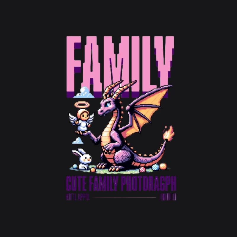 Photo de famille dragon avec ange gardien Homme Sweat à capuche
