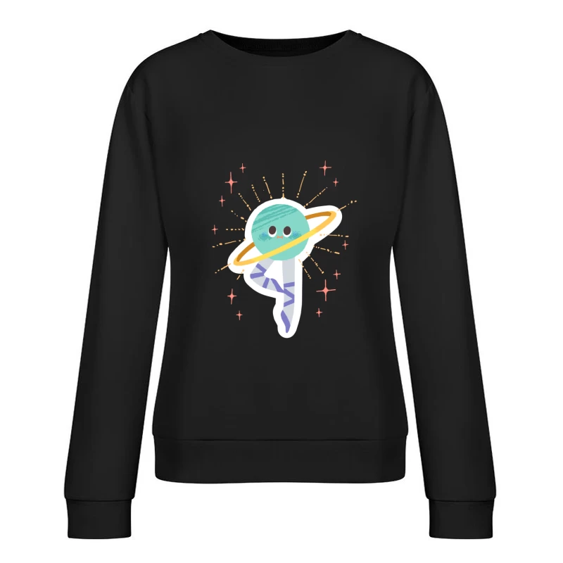 Niedlicher Saturn im Ballett Damen Pullover Sweatshirt