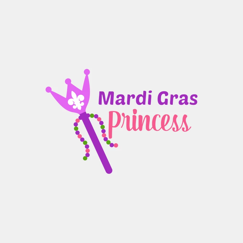 Logo de fête de Mardi Gras avec sceptre Homme Débardeur