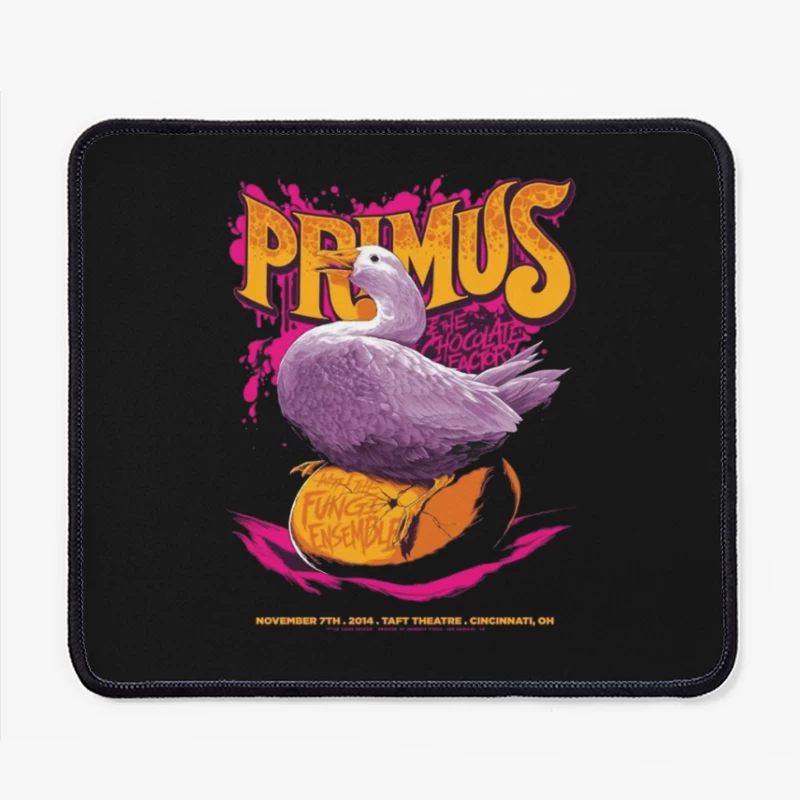 Primus Rock Band Concert Poster with Purple Duck Design Mouse Pad