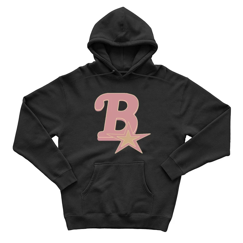 Rosa Buchstabe B mit Stern Herren Pullover Hoodie