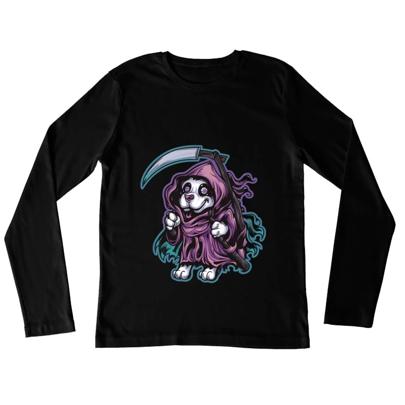Chien Grim Reaper Femme Manches Longues T-Shirt