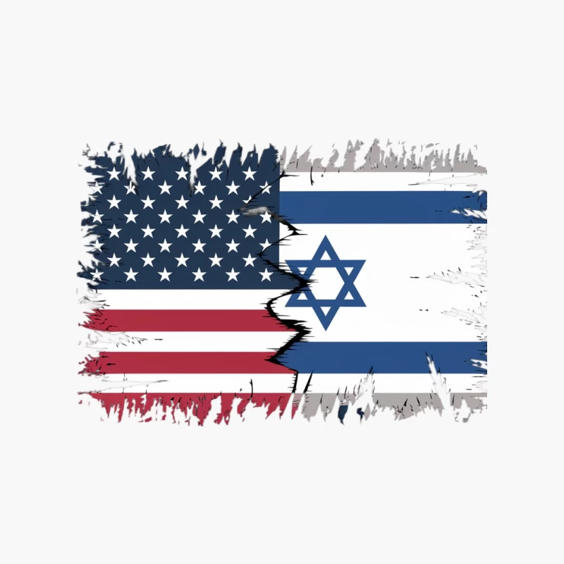 Divided Alliance: US-Israel Relations Symbolized Cotton Tote Bag