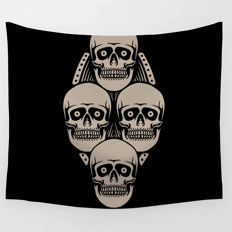 Artistic Skull Design Tapestry