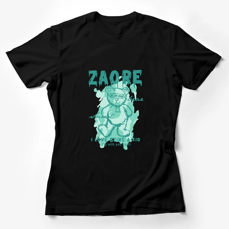 Graphic Design of a Cute Bear Illustration Female T-Shirt