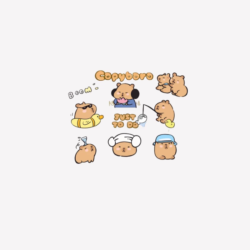 Illustrations de Capybara mignonnes Homme T-Shirt