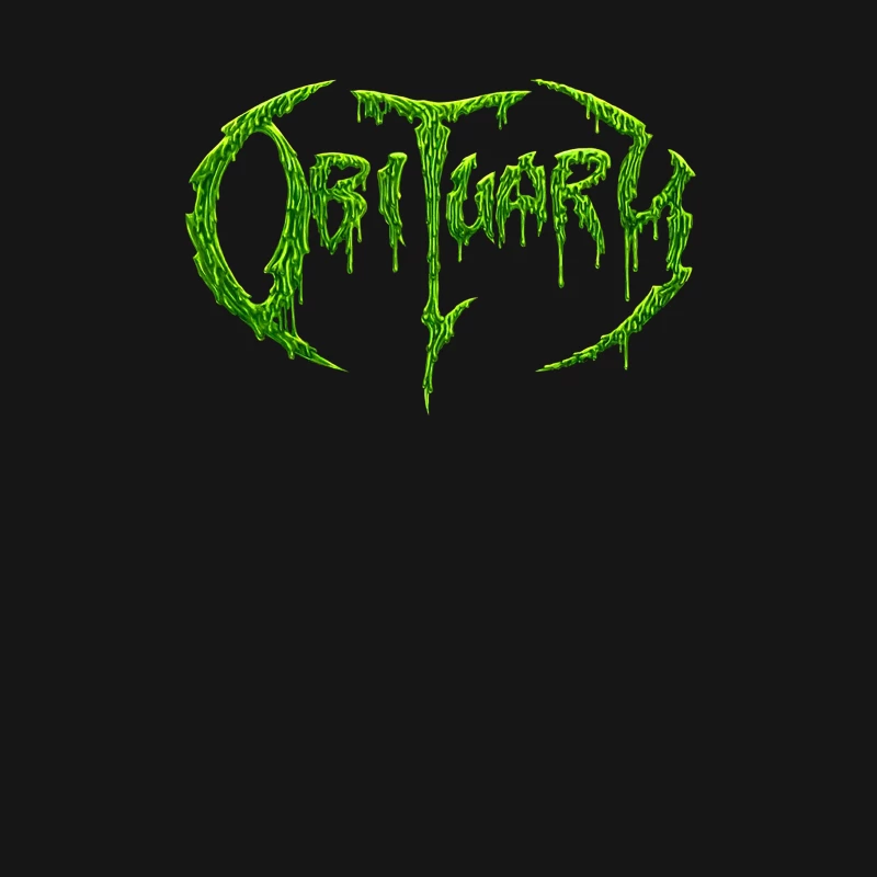 Obituary Green Logo Male T-Shirt