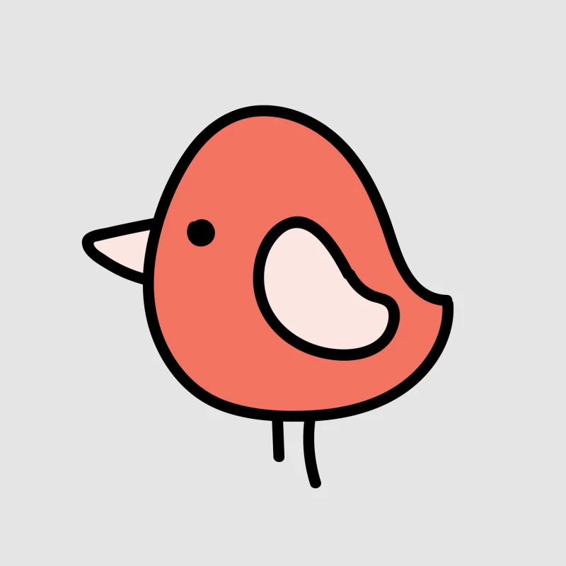 Illustration mignonne d'un oiseau coloré Homme Sweat à capuche