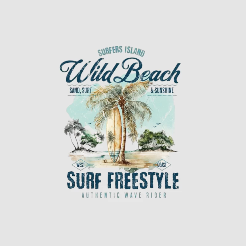 Plage Sauvage Surf Femme Sweat à capuche