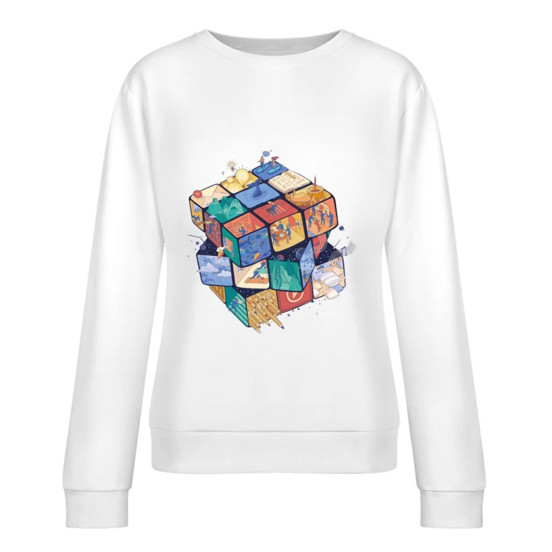Kubus der Kreativität und Ideen Damen Pullover Sweatshirt