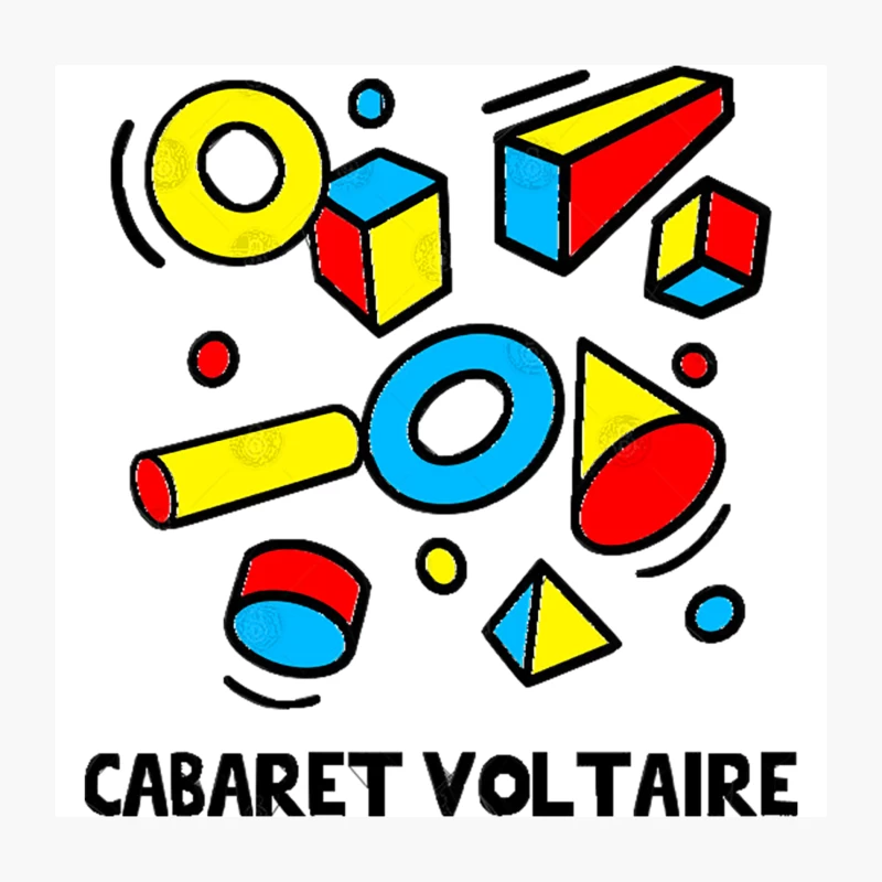 CABARET VOLTAIRE - 80s Styled Poster Design Throw Pillow