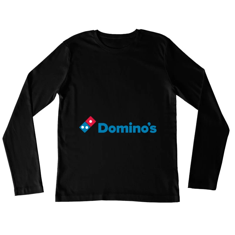 Domino's Pizza Corporate Logo in Blue and Red Female Long Sleeve T-Shirt