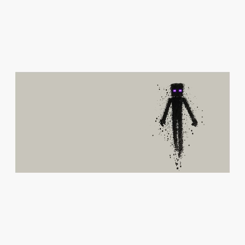 Pixelated Enderman: Minecraft's Iconic Character in Digital Art Coffee Mug