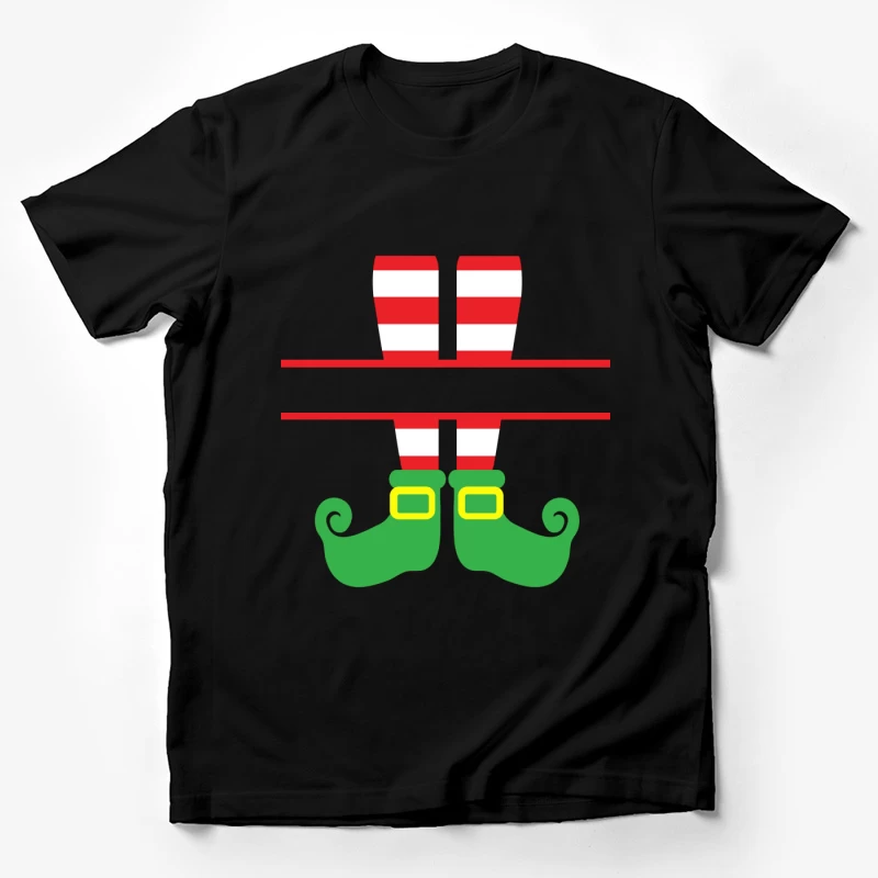 Jambes de lutin avec chaussettes rayées Homme T-Shirt