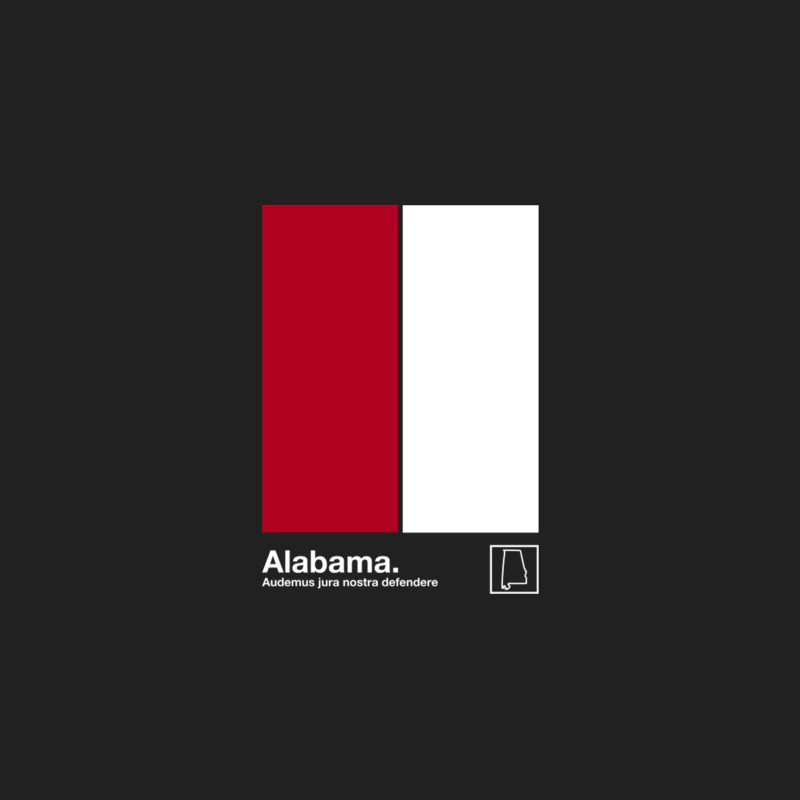 Alabama State Flag   Original Minimalist Artwork Poster Design Bucket Hat