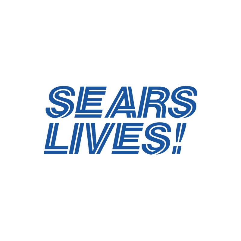 Sears Lives! Blue Text Logo Design Mouse Pad