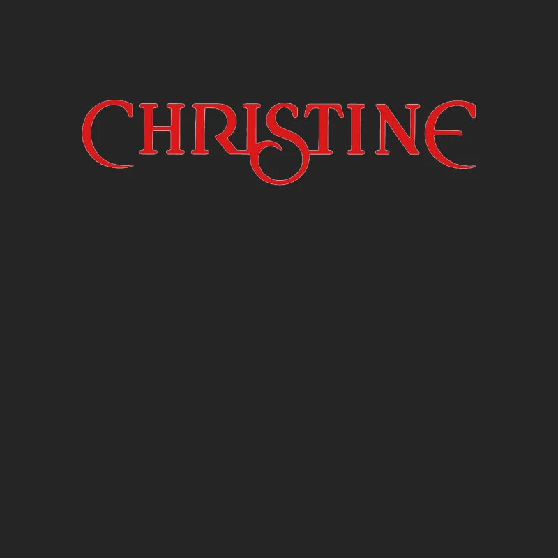 Christine (1983) Classic Horror Movie Logo in Red Typography Female Pullover Sweatshirt