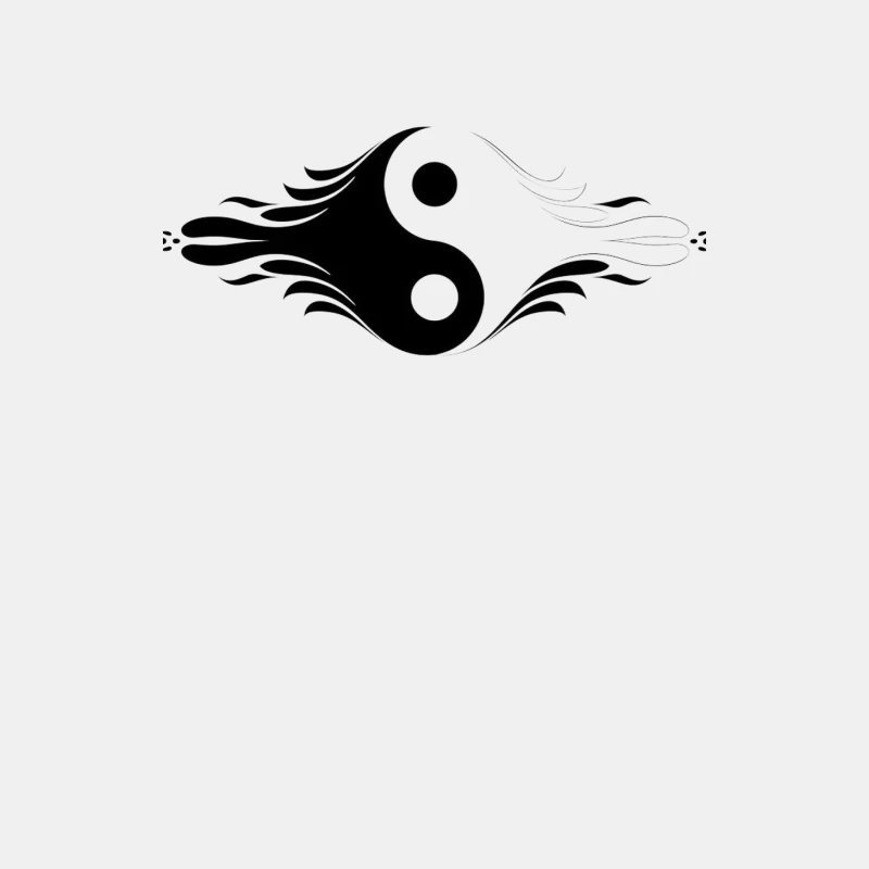Flaming Yin Yang: Symbol of Balanced Harmony Male Tank Top