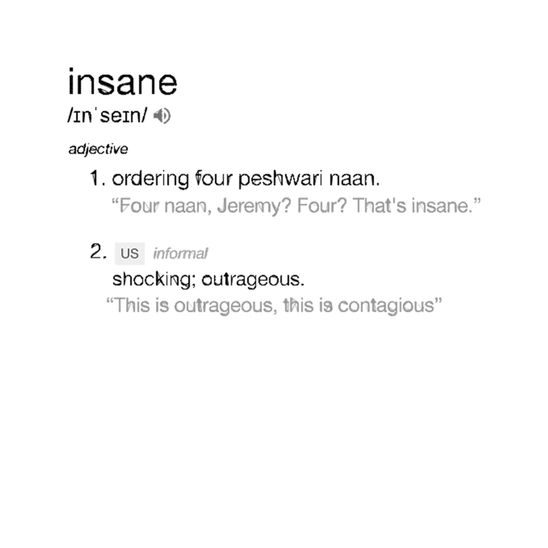 _Four naan, Jeremy Four That_s insane._ Insane Peep Show Dictionary Tribute Tapestry