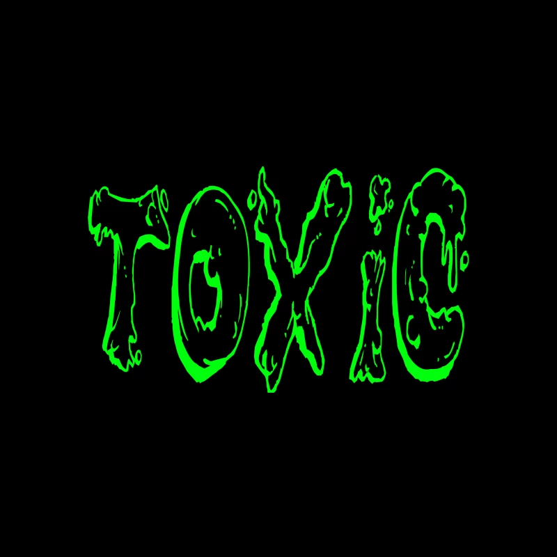 Glowing Toxic Text Design Coffee Mug