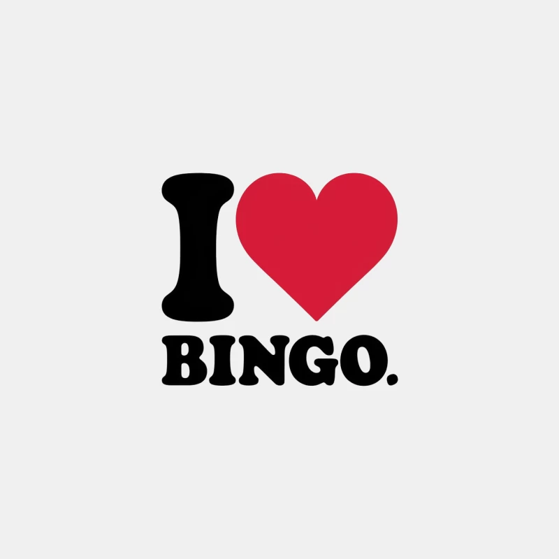 I Love Bingo: Heart for Popular Game Male Tank Top