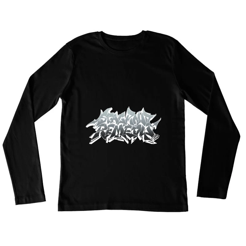 Graffiti-Stil-Design Damen Langarm T-Shirt
