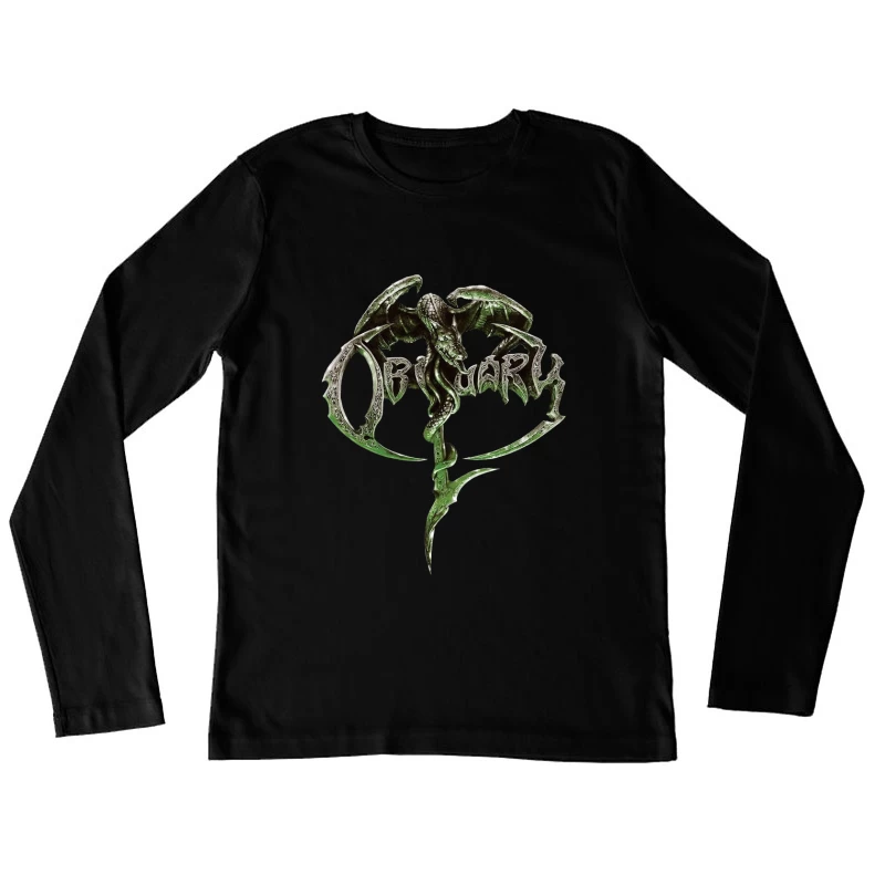 Obituary Dragon Logo Female Long Sleeve T-Shirt