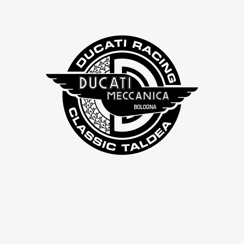 Vintage Ducati Meccanica Racing Logo from Bologna Female Long Sleeve T-Shirt