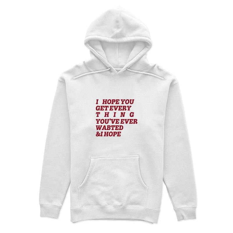 Vœux inspirants en texte rouge Femme Sweat à capuche