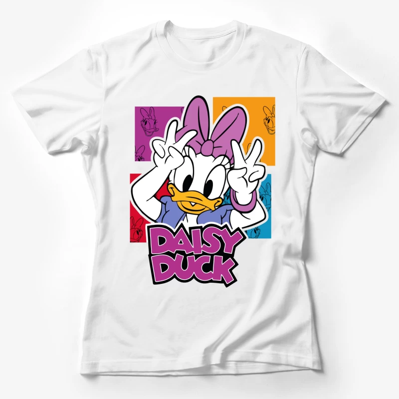 Retro Cartoon Duck – Playful & Nostalgic Design Female T-Shirt