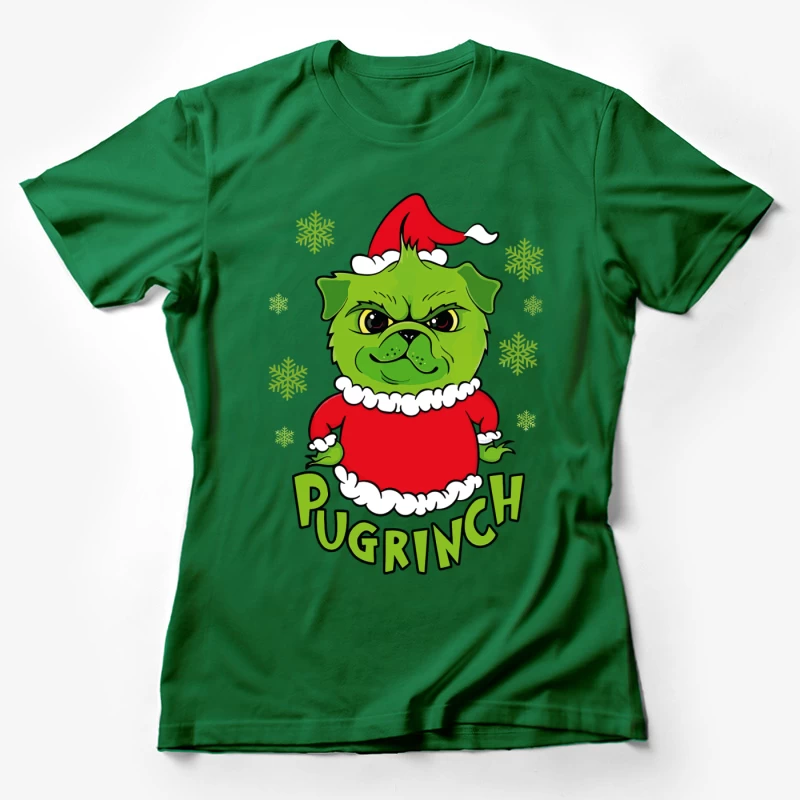 Pugrinch: Grumpy Holiday Cheer Female T-Shirt