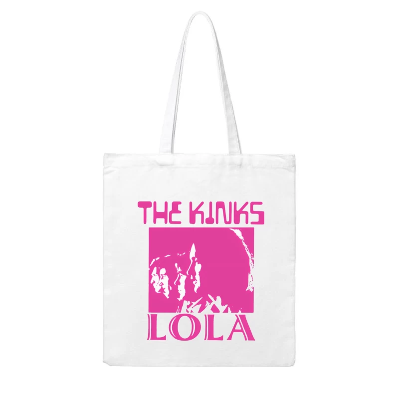 The Kinks 'Lola' Pink Album Cover Art Cotton Tote Bag