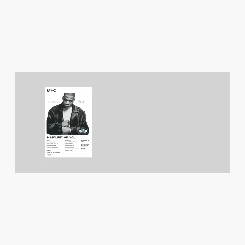 Jay-Z's "In My Lifetime Vol. 1" Album Cover with Track List Coffee Mug