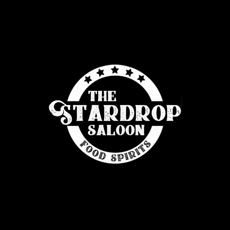 Stardrop Saloon Pub Logo Tapestry