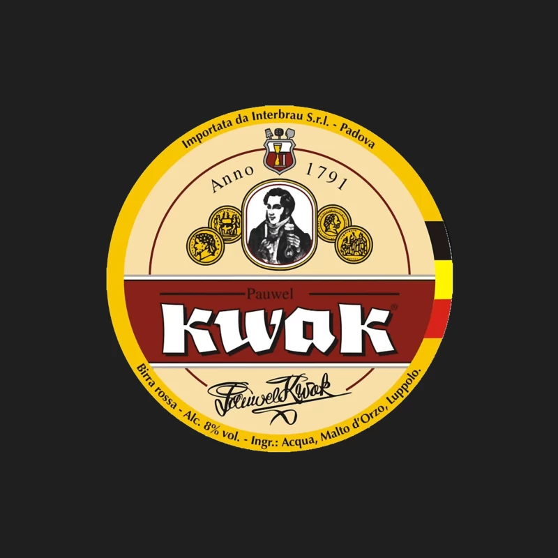 Vintage Circular Label of Kwak Belgian Beer from 1791 Male Tank Top