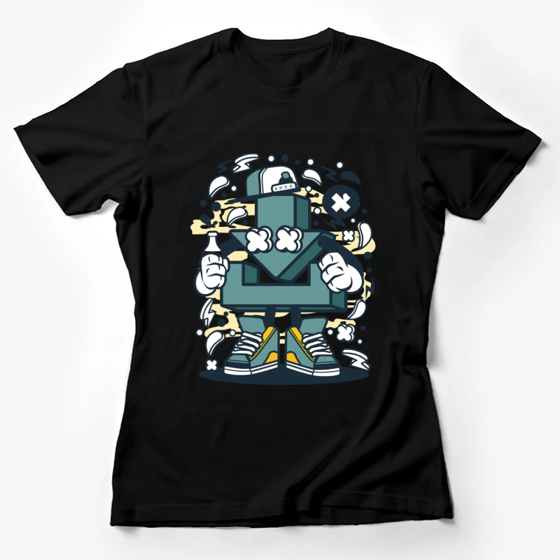 Personnage de bande dessinée graffiti Femme T-Shirt