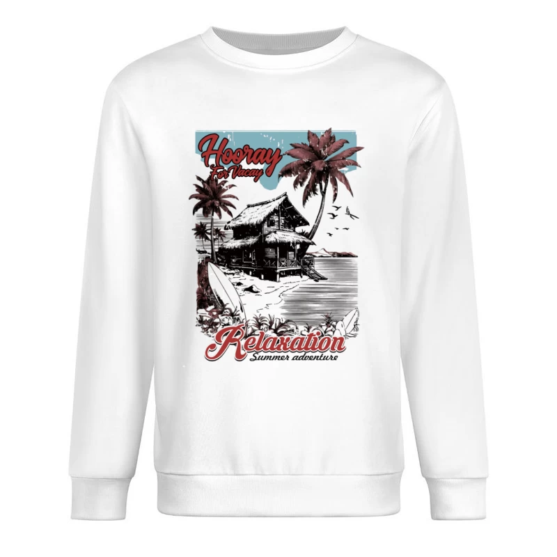 Hütte am Strand für Entspannung Herren Pullover Sweatshirt