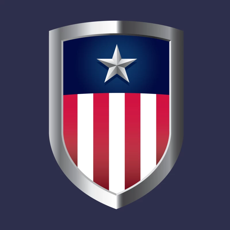 Star and Stripes Shield Male Long Sleeve T-Shirt