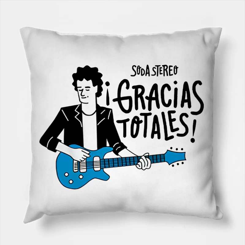 Soda Stereo Gracias Totales Throw Pillow