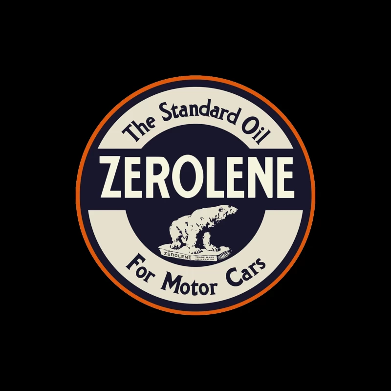 Vintage Standard Oil Zerolene Motor Car Advertisement with Polar Bear Logo Throw Pillow