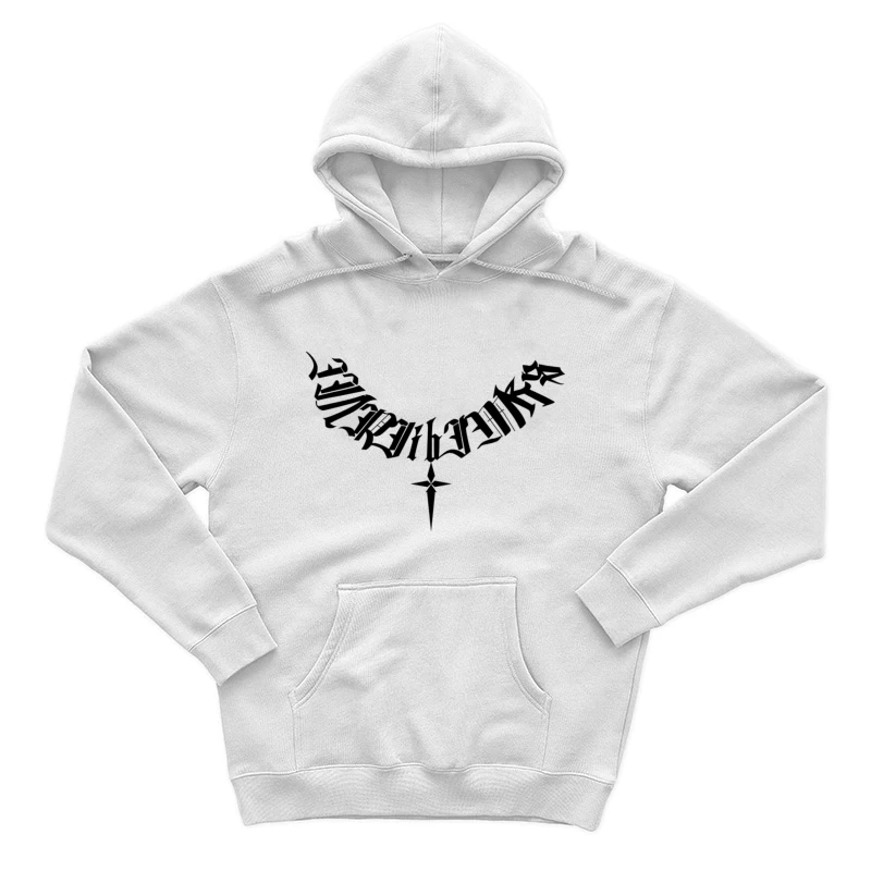 Gotischer Schriftzug mit Dolch Herren Pullover Hoodie