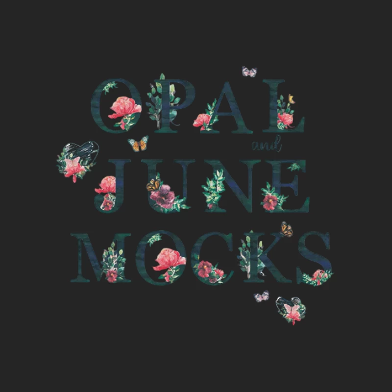 Florale Typografie und Schmetterlinge Herren Pullover Sweatshirt