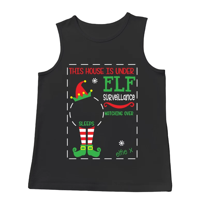 Surveillance par lutin pour Noël Homme Débardeur