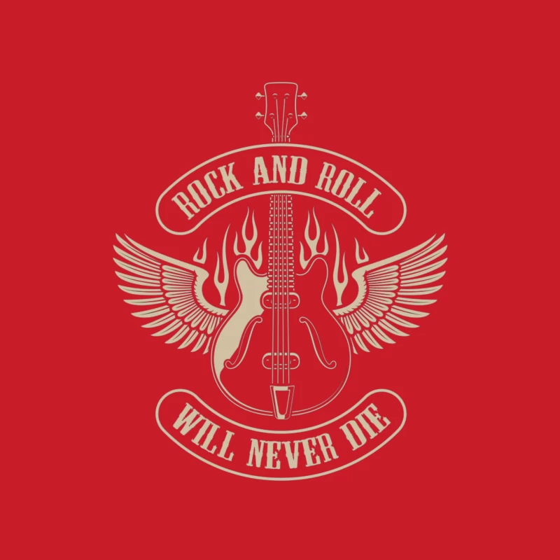 Rock and Roll Guitar Design Male Pullover Hoodie