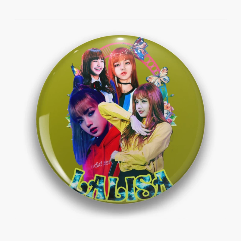 Collage of a K-Pop Female Artist Pin