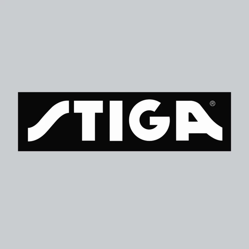 STIGA Sports Equipment Brand Logo in Black and White Baseball Cap