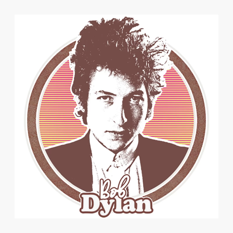 Bob Dylan  Retro Style Fan Design Pin